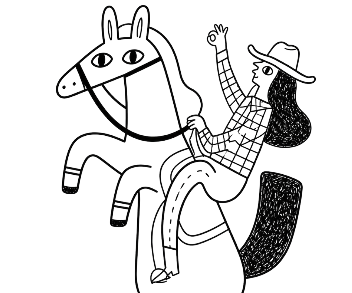 Illustration von Ponyreiten als Symbol für das Kinderprogramm in Reit im Winkl